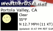 Click for Forecast for Portola Valley, California from weatherUSA.net